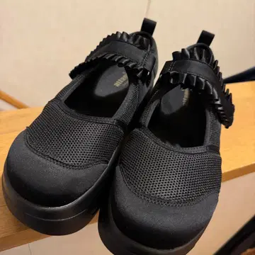 attagirl 블랙 메쉬 통굽 멜리 제인 슈즈 L 사이즈