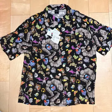 바위 타입 오픈 카라 셔츠 M 택 포함 포켓몬 빌레반 하와이안 셔츠
