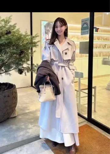 snidel 우로코 캐시미어 코트, 아이보리 [컨디션 최상]