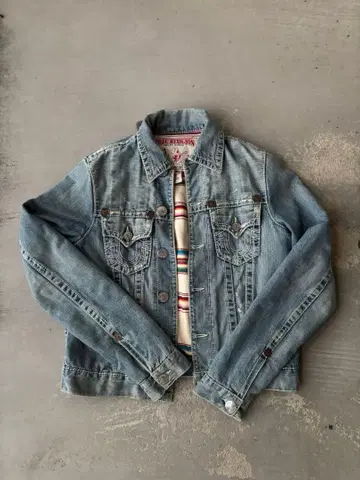 True Religion 데님 자켓 라이트 블루