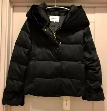 새상품 레스 빠세 블랙 후드 부착 코트