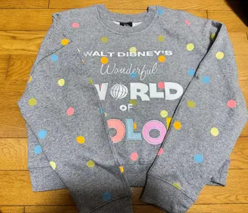 월드 오브 컬러 WALT DISNEY'S 도트 무늬 맨투맨