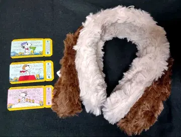 유니버셜 한정판 스누피 귀도리 머리띠 브라운 덤 포함