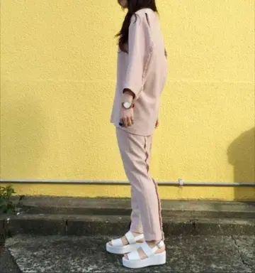 CLANE 10110-0031/Back Fringe Pants