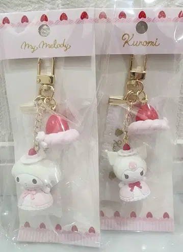 쿠로미 마이멜로디 딸기 휘핑 케이크 키링 산리오