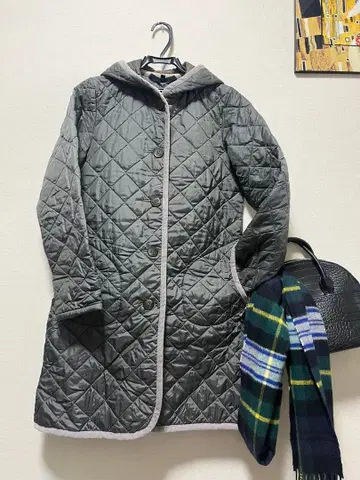 하자품 프레임워크 x 라벤햄 후디드 퀼팅 자켓