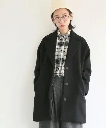 에어 울 와이드 라펠 코트 로리즈팜