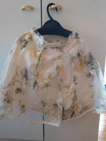 꽃무늬 쉬폰 플레어 스커트