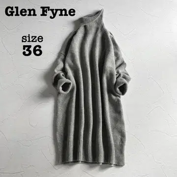 컨디션 최상 스코틀랜드제 울 글렌 파인 니트 롱 원피스