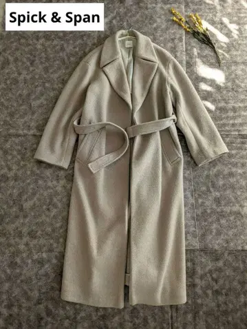 Spick & Span 울 벨트 롱 코트 베이지 계열