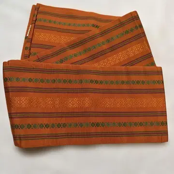 새상품 하카타 오비 본장 지쿠젠 순수 실크 100% 오렌지