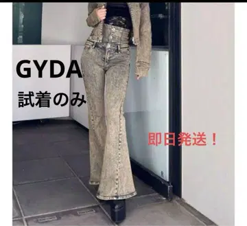 GYDA 케미컬 워시 스트레치 플레어 데님 팬츠 S 사이즈