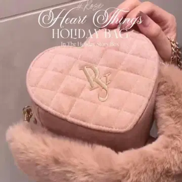 peony Heart Things Holiday bag pink