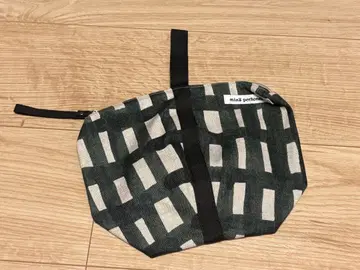 미나 페르호넨 sora check 소라 체크 린넨 파우치 린넨