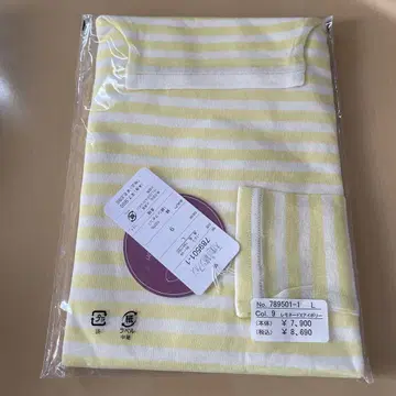 새상품 천사의 쉬폰 긴팔 레모네이드 아이보리 보더 L