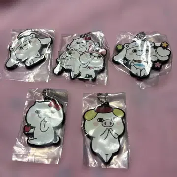 요시 스탬프 산리오 가챠 러버 마스코트 5종 세트