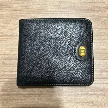 dunhill 블랙 가죽 접이식 지갑