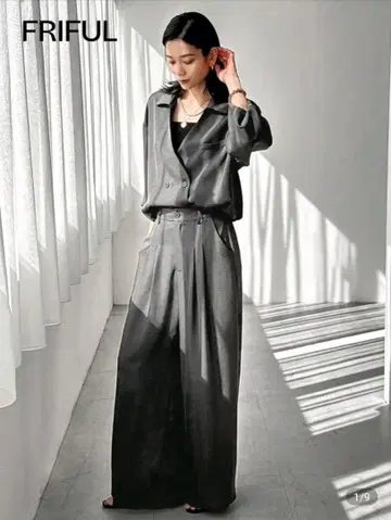 SHEIN FRIFUL 다크 그레이 셋업