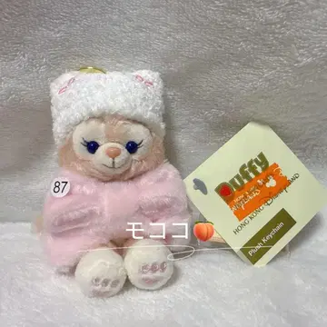 홍콩 디즈니 리나벨 겨울 앉은 봉제 인형 키체인