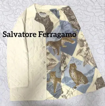 Salvatore Ferragamo 퀼팅 로고 버튼 애니멀 총 안감