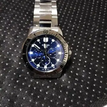 CASIO 크로노그래프 손목시계 파랑