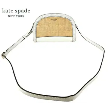 kate spade 케이트 스페이드 밀짚 숄더백 화이트