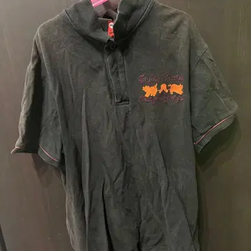 70s Studio Darlisan 블랙 피케 셔츠