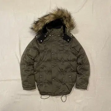 UNIQLO 프리미엄 다운 자켓 카키 S 광택 시크 스타일 Y2K