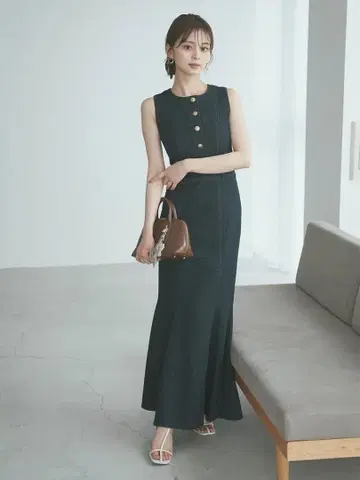 택 포함 새상품 SNIDEL 데님 머메이드 원피스