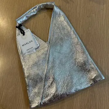 마를론 피렌체 트라이앵글 백 토트백 실버