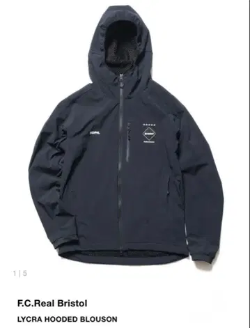 FCRB LYCRA HOODED BLOUSON 블랙 L 사이즈