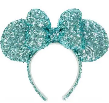 디즈니 머리띠 스카이블루 스팽글