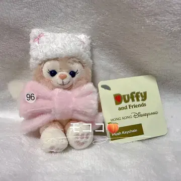 홍콩 디즈니 리나벨 겨울 앉은 봉제 인형 키체인