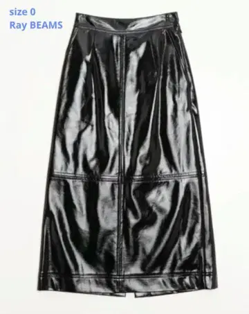 Ray BEAMS / 페이턴트 인조 가죽 스커트/0size