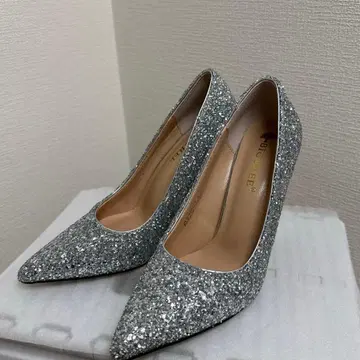 실버 글리터 하이힐 약 10cm
