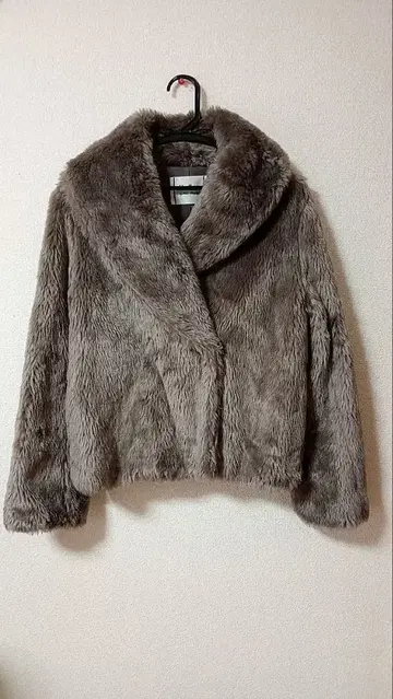 퍼 숏코트 브라운 그레이