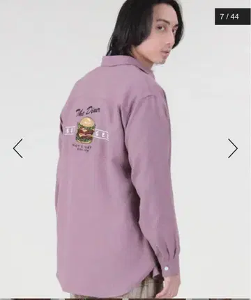 백넘버 자수 빅 실루엣 셔츠