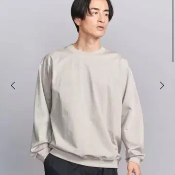 파인 글로시 코튼 맨투맨T셔츠