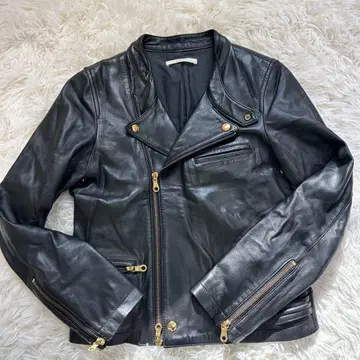 A PUPIL 램 가죽 라이더 블랙 S