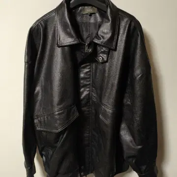 CLEL 블랙 가죽 자켓 L