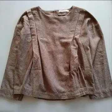 선밸리 풀오버 블라우스 모카 브라운 포근 내추럴 린넨 혼방