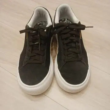 PUMA 마유 MAYU 스웨이드 블랙 화이트 스니커즈