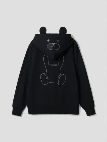 graniph 컨트롤 베어 쭈리 백 페이스 지퍼 후드티