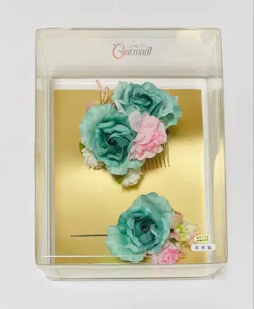 성인식 일본풍 머리 장식 그린 계획