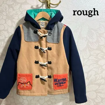 러프 rough 후드 더플 코트 고양이 디자인 여성용