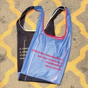 alphabet embroidery marche flip bag