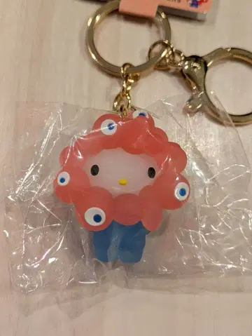 오사카 간사이 박람회 입체 마스코트 클리어 컬러 키링 [ 헬로키티 ]