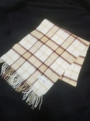 캐시미어 100% 체크 무늬 머플러