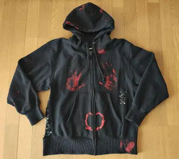 핸드메이드 후드티 리메이크 안전핀 GU 속기모 개성적