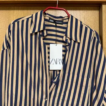 ZARA 오버 사이즈 스트라이프 셔츠 XS